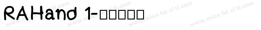 RAHand 1字体转换